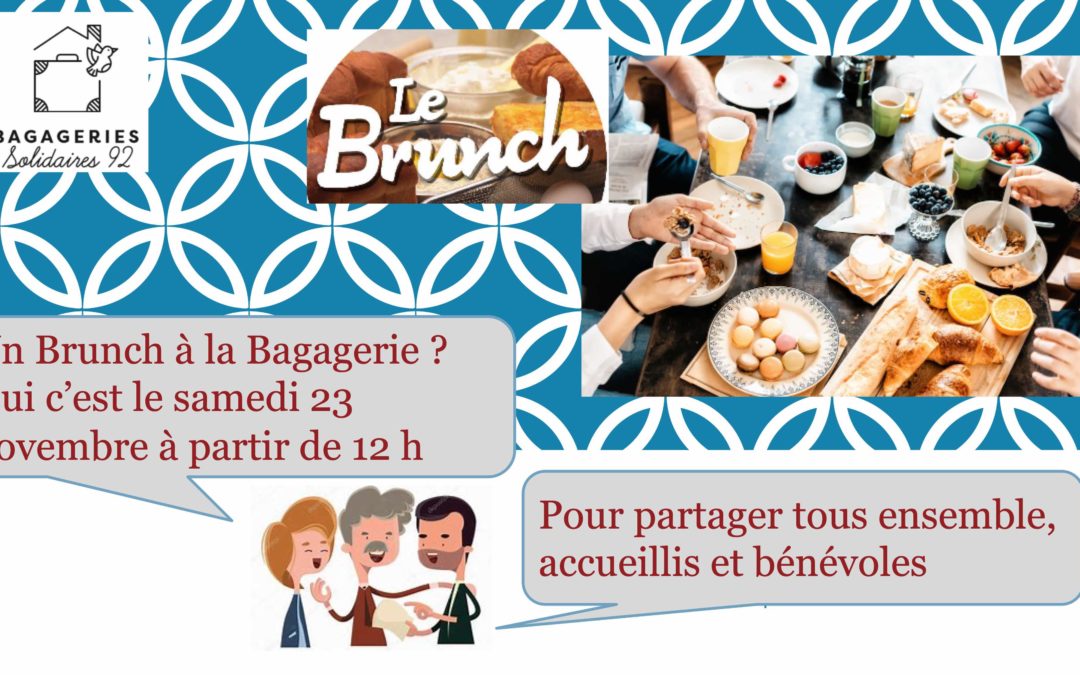 BRUNCH DANSANT LE SAMEDI 23 NOVEMBRE 2019 A LA BAGAGERIE